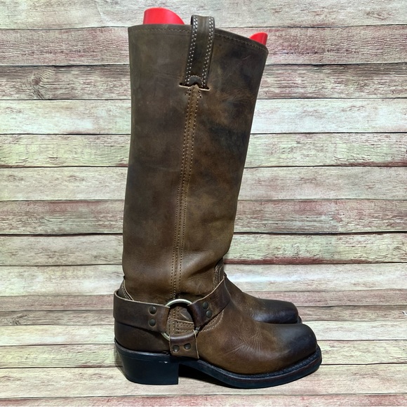 Frye Brown Leather 12R Harness - Picture 4 of 11